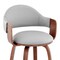 Armen Living Daxton 30" Gray Faux Leather and Walnut Wood Bar Stool LCDXBAWAGR30 - alternate 4